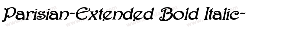 Parisian-Extended Bold Italic字体转换
